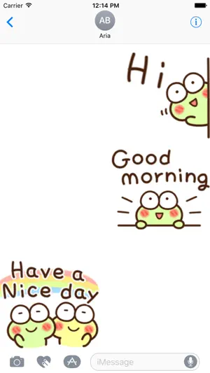 Chat With Cute Frog Sticker截图1