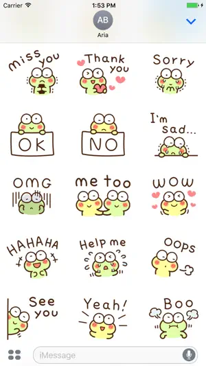 Chat With Cute Frog Sticker截图3