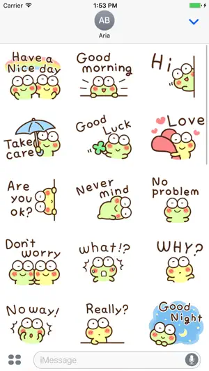 Chat With Cute Frog Sticker截图2