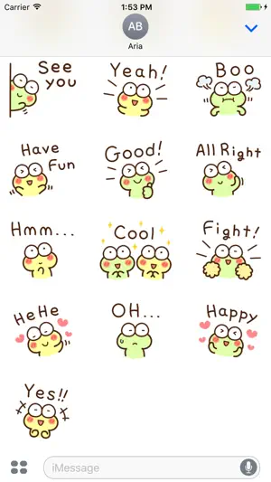 Chat With Cute Frog Sticker截图4
