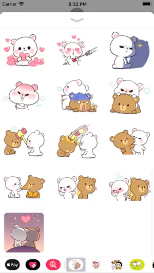 Bear Couple Love Cute Sticker截图4