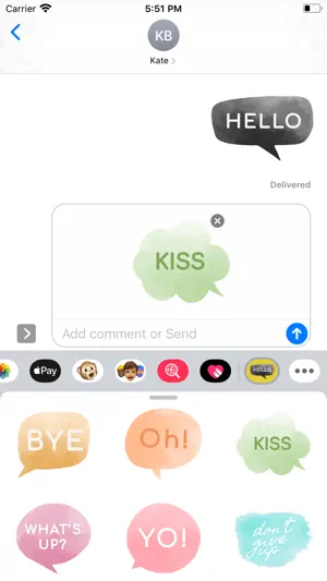 Bubble Texts Stickers截图1