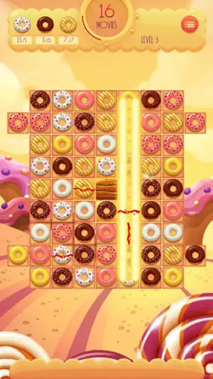 甜甜圈消消乐 - 经典消除游戏截图1