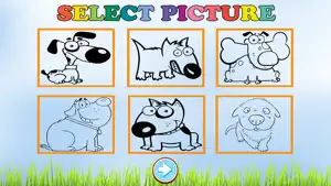 免费图画书游戏为孩子 - 玩画可爱的小狗截图2