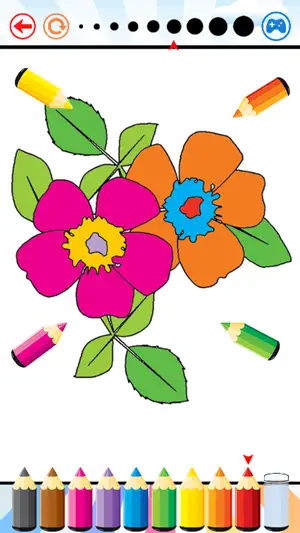 花 染色 书 对于 小子 -  绘画放松压力缓解色彩疗法游戏截图4